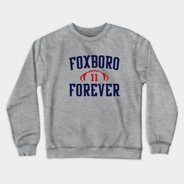 FOXBORO FOREVER, Edelman 11 Crewneck Sweatshirt by FanSwagUnltd